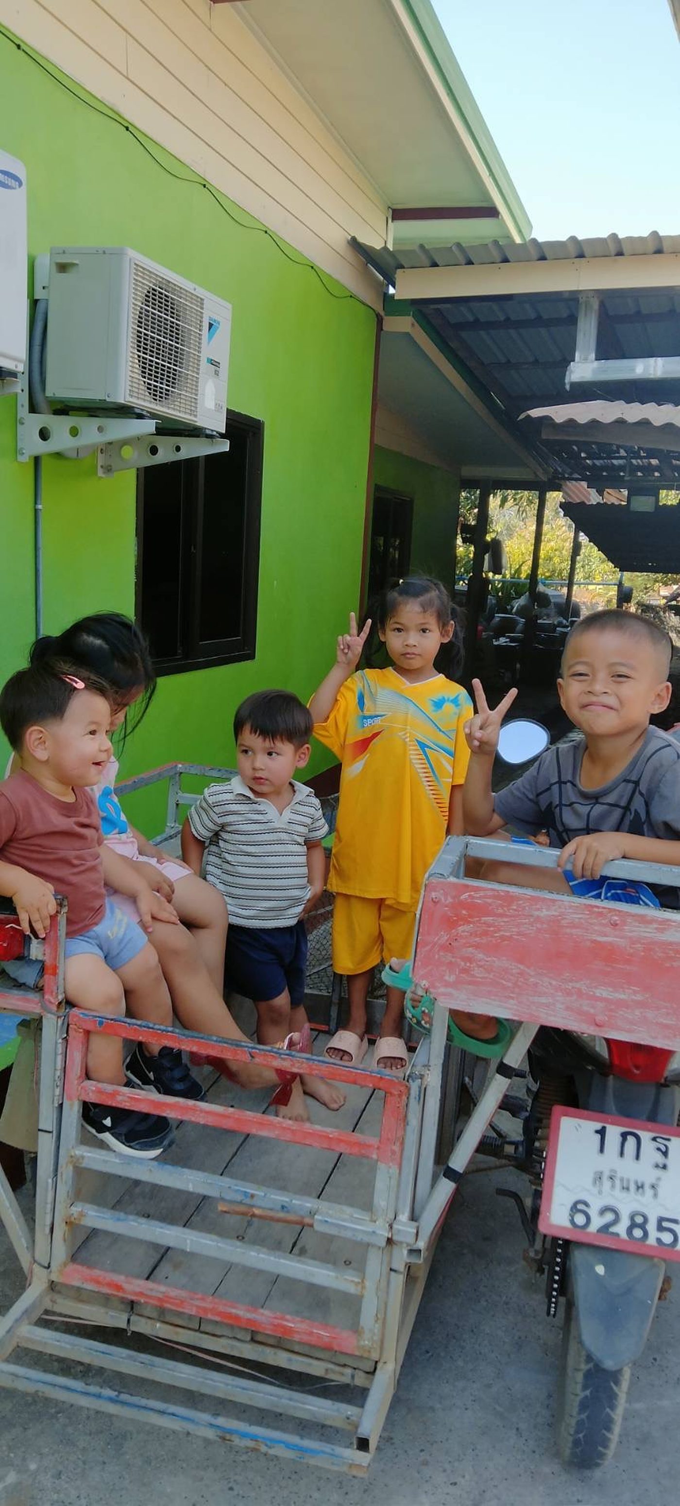 Neighborhood children in Surin Province, Thailand